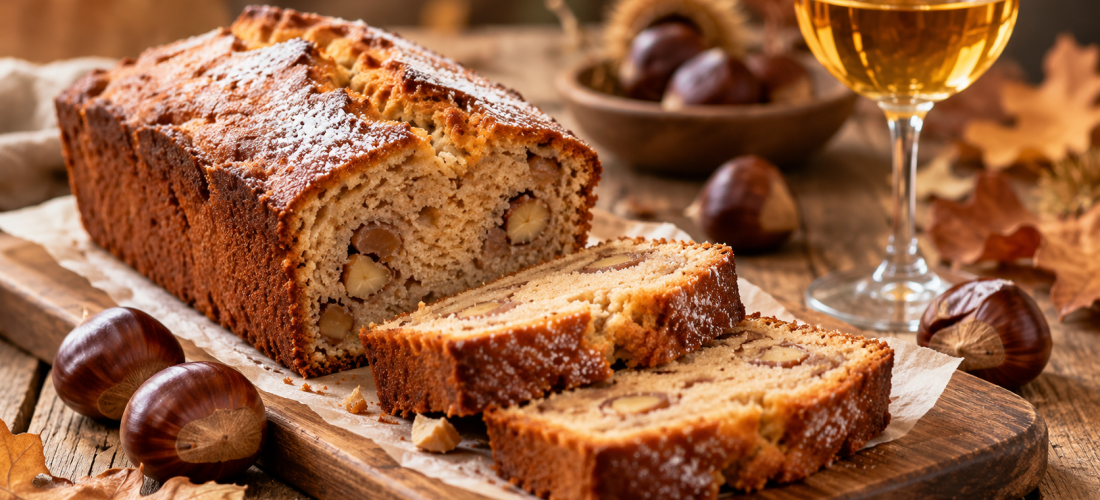 Cake aux marrons & Pinot Gris Vendange Tardive