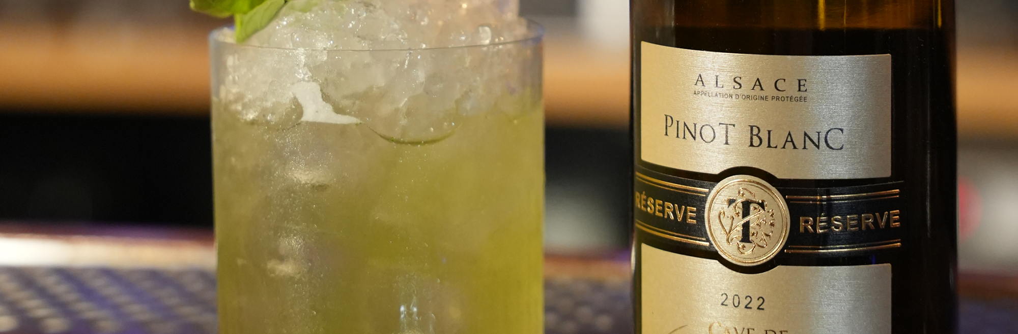 White Basil : un cocktail au Pinot Blanc et au basilic