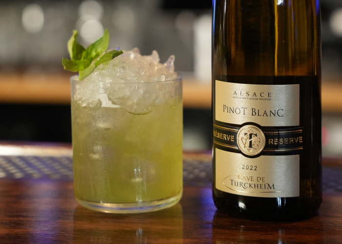 White Basil : un cocktail au Pinot Blanc et au basilic